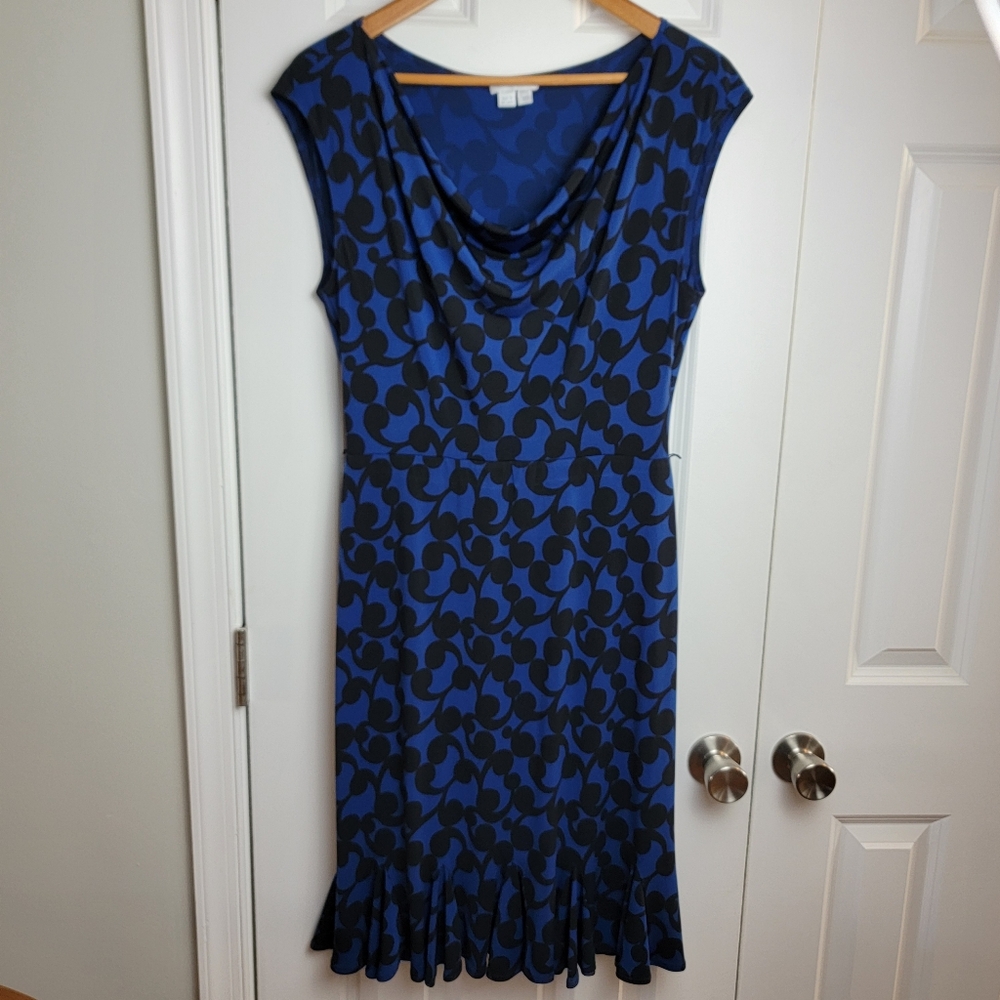 London Times Cowl Neck Sleeveless Size 10